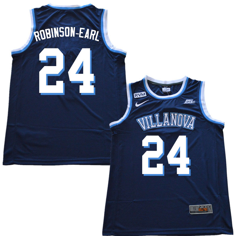 2019 Men #24 Jeremiah Robinson-Earl Villanova Wildcats College Basketball Jerseys Sale-Navy - Click Image to Close